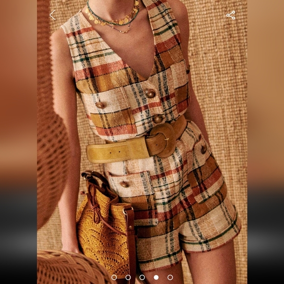 Sezane Zita V-neck Sleeveless Jumpsuit - Picture 4 of 6